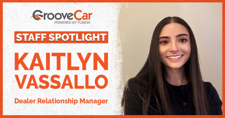 Kaitlyn Vassallo, Dealer Relationship Manager at GrooveCar, featured in the 2025 Staff Spotlight.